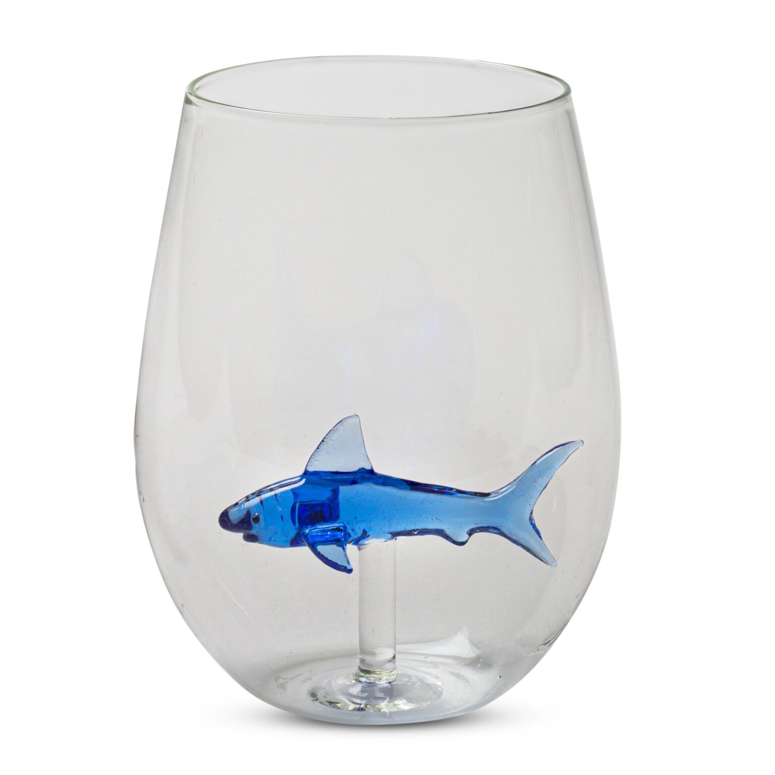 Great White Shark Stemless Wine Glass | the Best of Fort Myers Beach