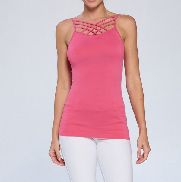 Pink Colored Kiera Cami Adorable with Pair of Jeans or Skirt