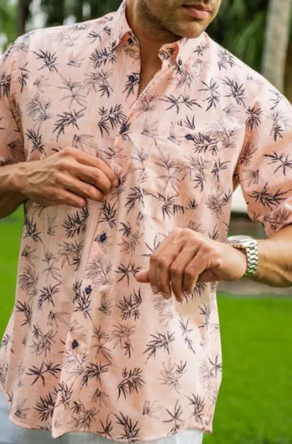 Giocam Hawaiian Shirt for Men, Made of Pure Peruvian Cotton