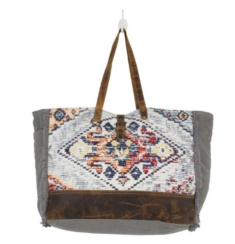 Dreamy Affair Weekender Bag, Made of Canvas, Rug, Leather, and Hairon